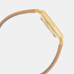 Enticer Women Quartz Gold Dial Analog Leather Watch A2426