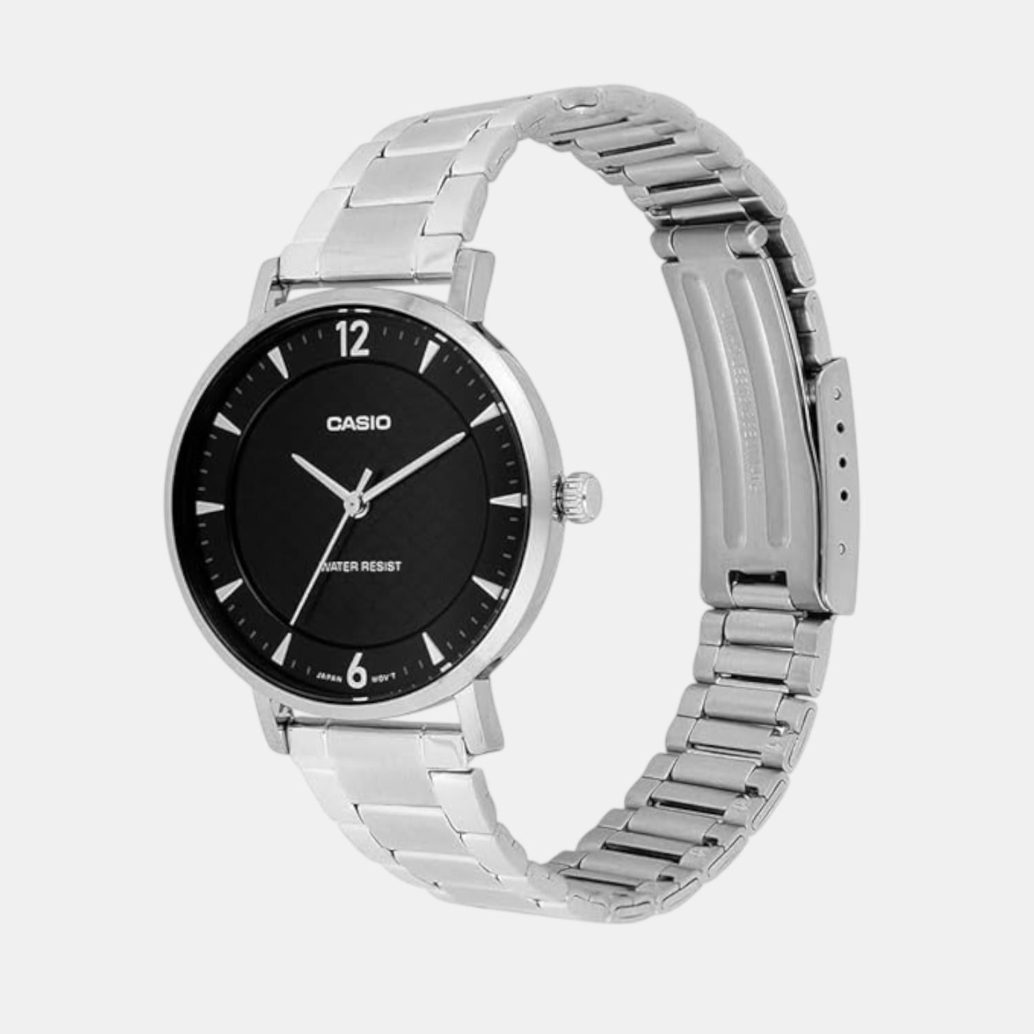 Enticer Women Quartz Black Dial Analog Stainless Steel Watch A2428