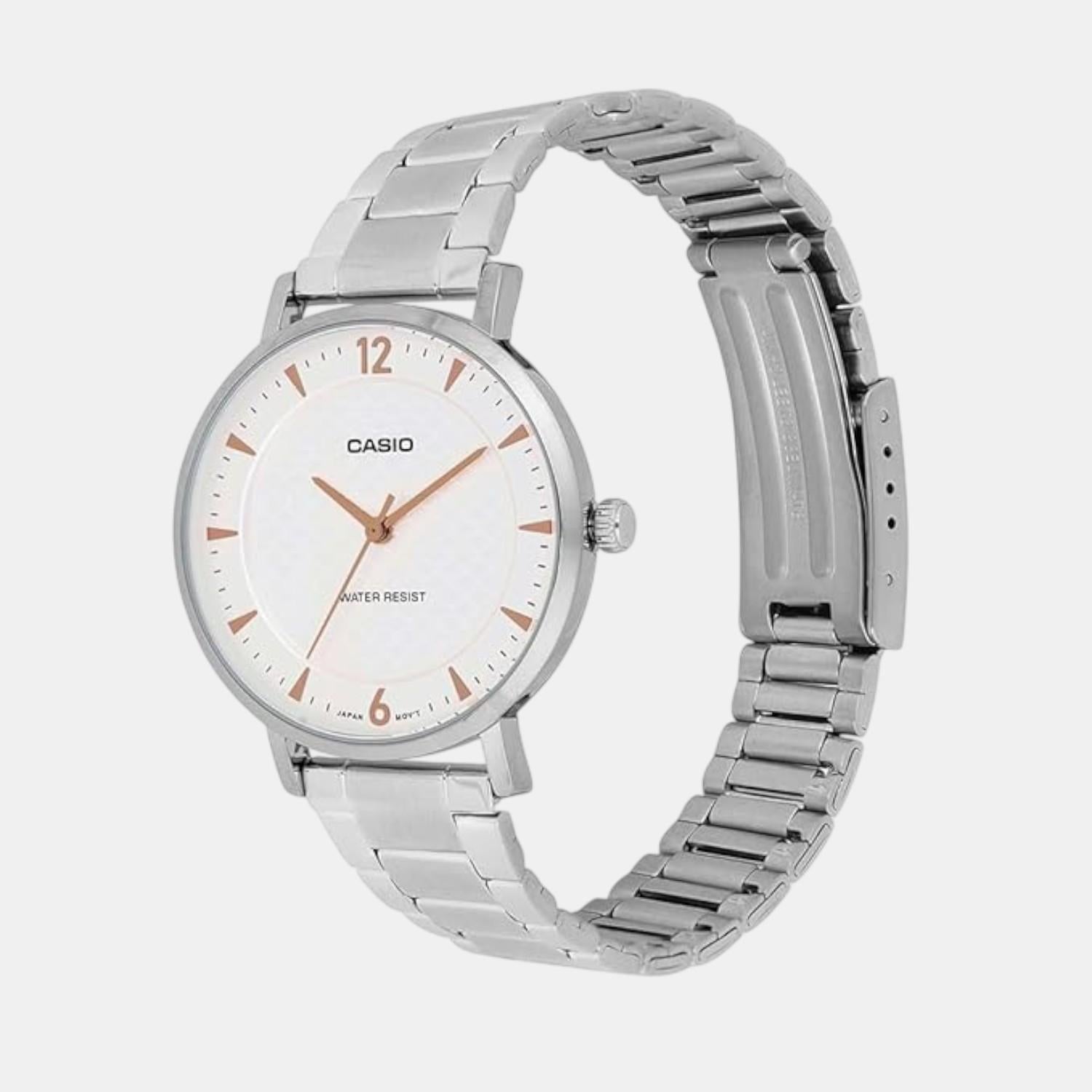 Enticer Women Quartz White Dial Analog Stainless Steel Watch A2431