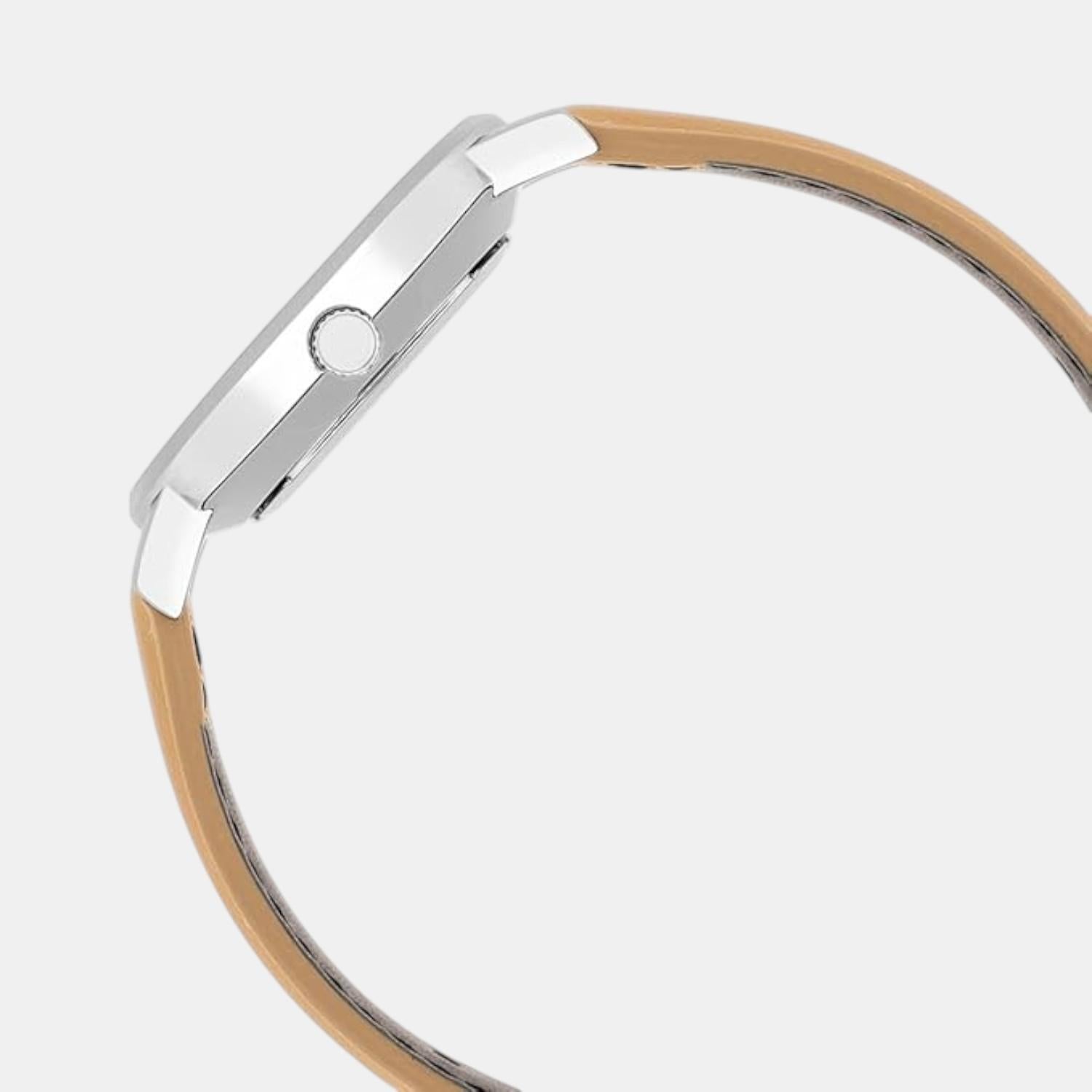 Enticer Women Quartz Gold Dial Analog Leather Watch A2432