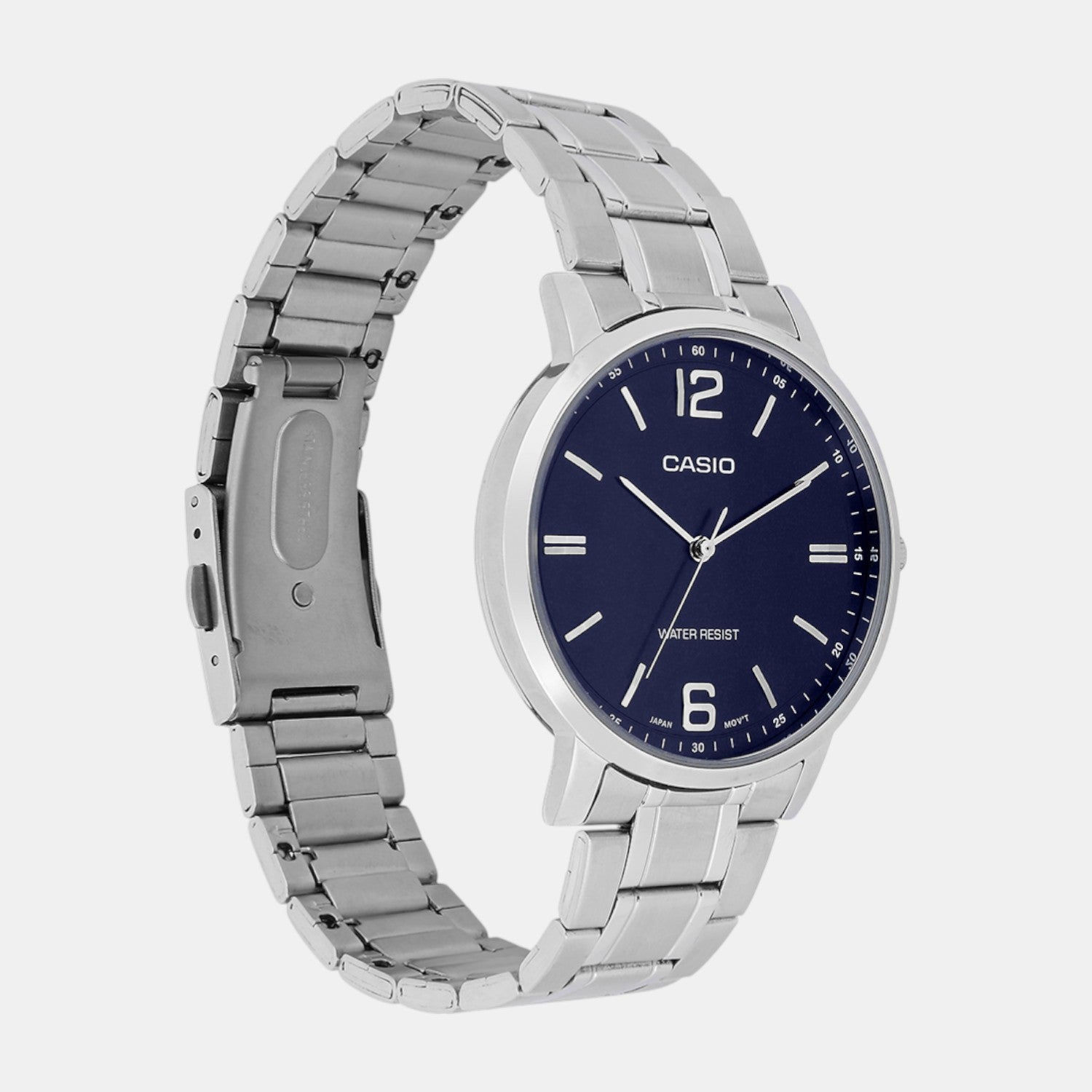 Enticer Men Quartz Blue Dial Analog Stainless Steel Watch A2434