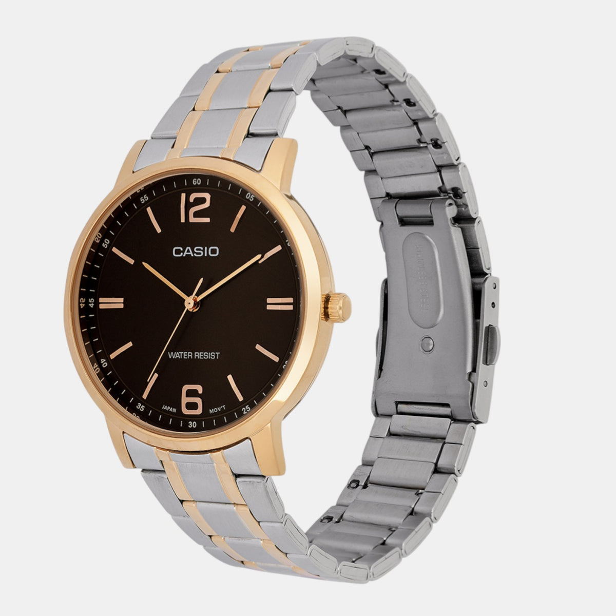 Enticer Men Quartz Brown Dial Analog Stainless Steel Watch A2435