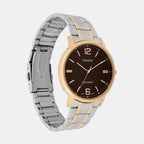 Enticer Men Quartz Blue Dial Analog Leather Watch A2435