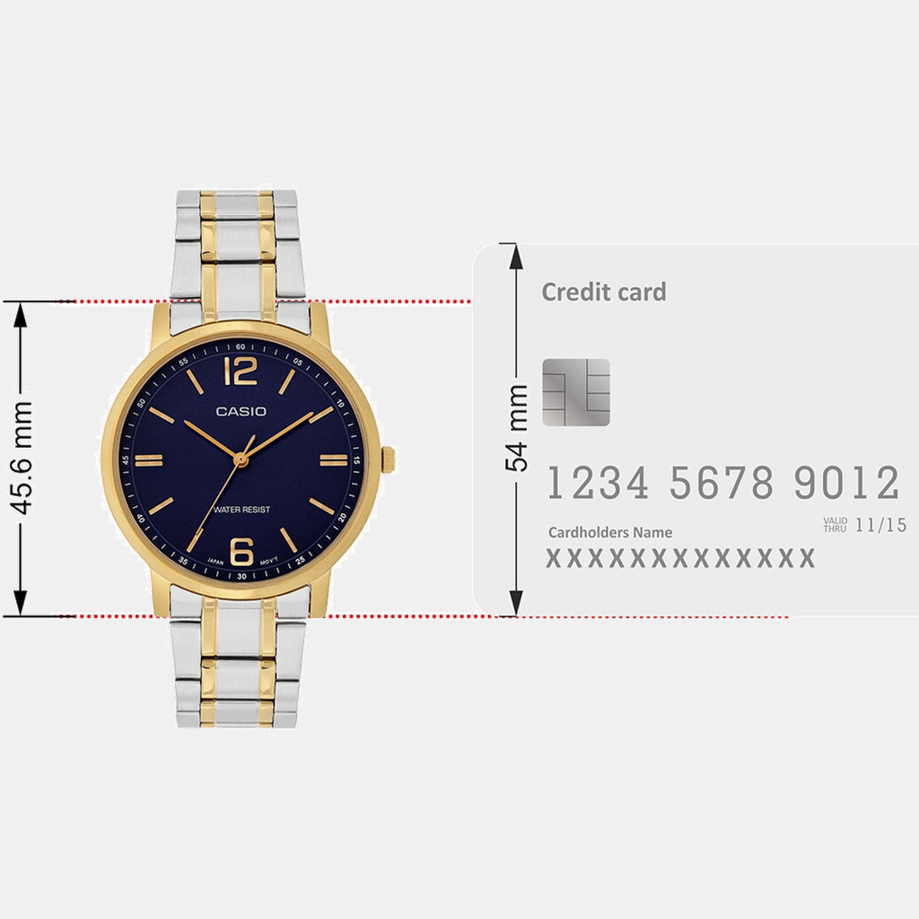 Enticer Men Quartz Blue Dial Analog Stainless Steel Watch A2436