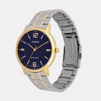Enticer Men Quartz Blue Dial Analog Stainless Steel Watch A2436