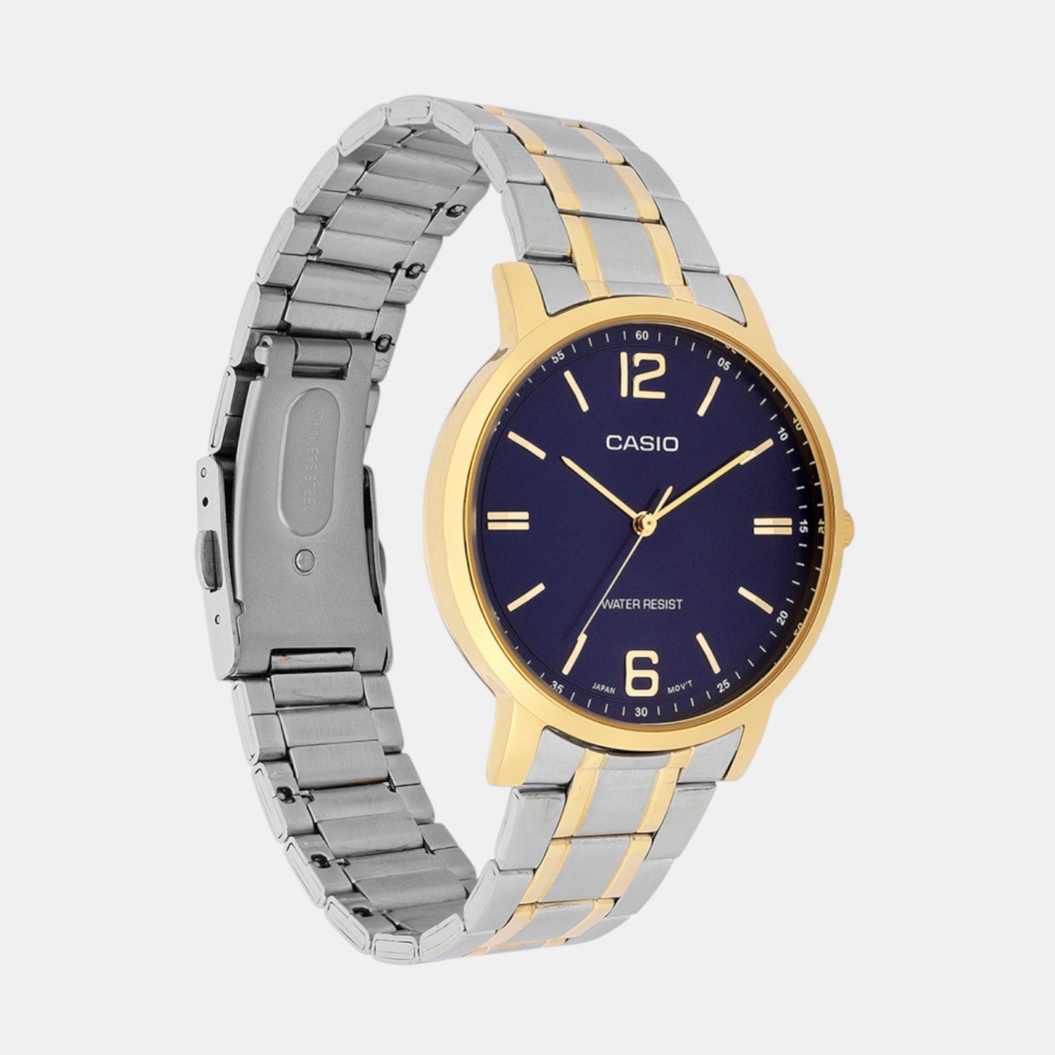 Enticer Men Quartz Blue Dial Analog Stainless Steel Watch A2436