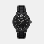 Enticer Men Quartz Black Dial Analog Stainless Steel Watch A2437