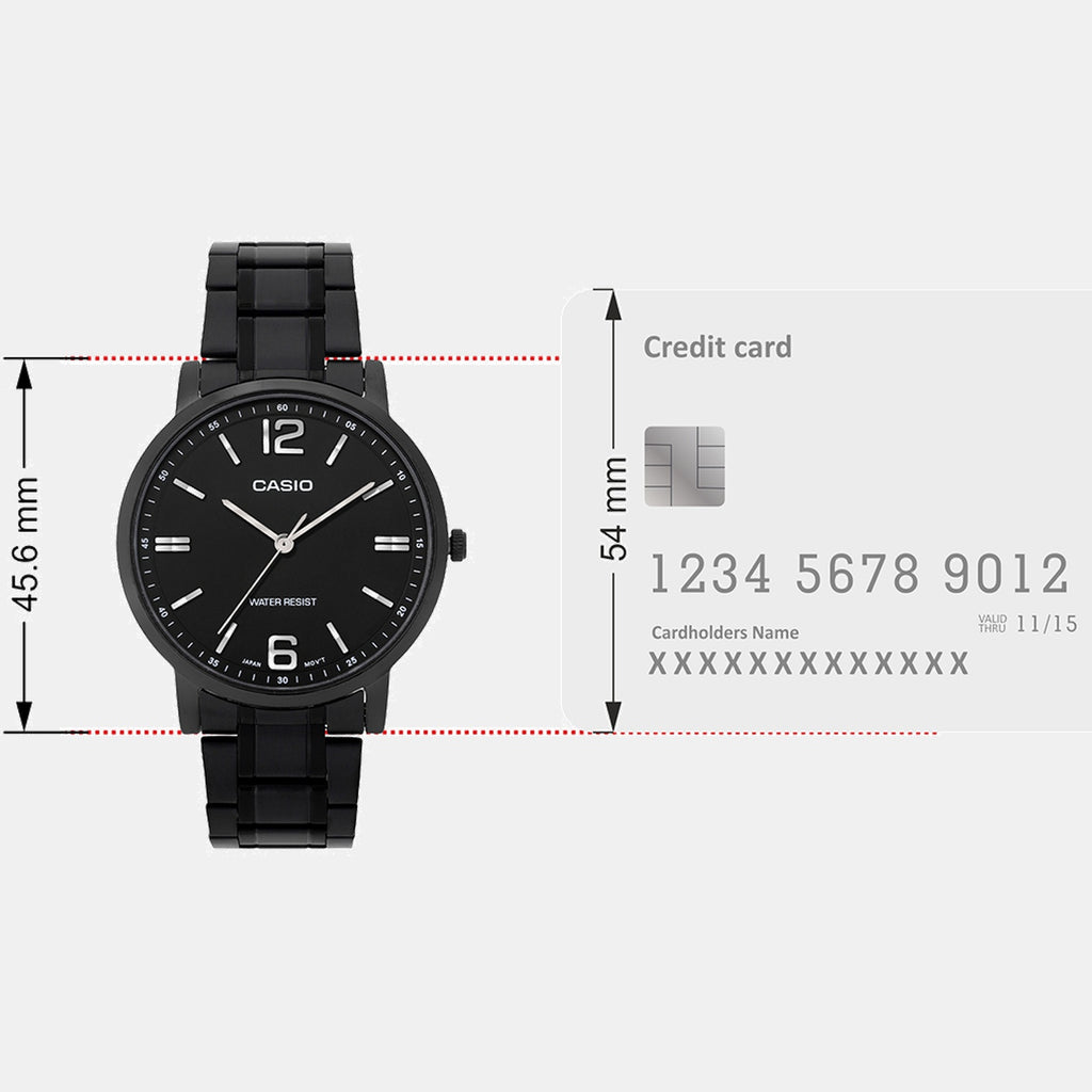 Enticer Men Quartz Black Dial Analog Stainless Steel Watch A2437