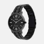 Enticer Men Quartz Black Dial Analog Stainless Steel Watch A2437