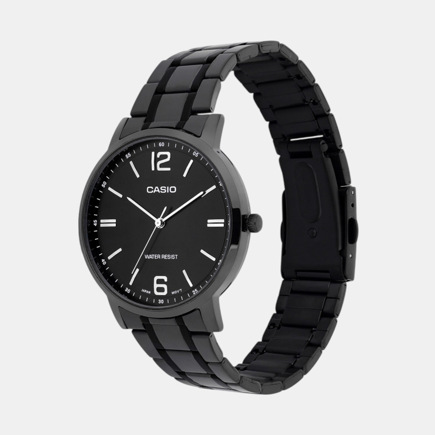 Enticer Men Quartz Black Dial Analog Stainless Steel Watch A2437