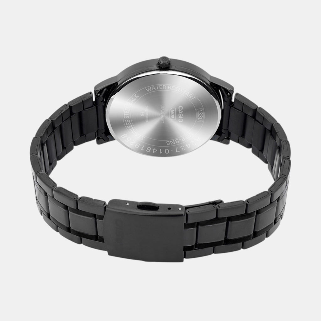 Enticer Men Quartz Black Dial Analog Stainless Steel Watch A2437