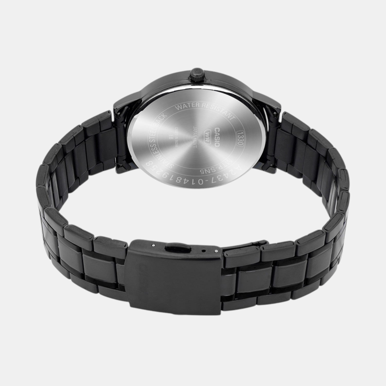 Enticer Men Quartz Black Dial Analog Stainless Steel Watch A2437