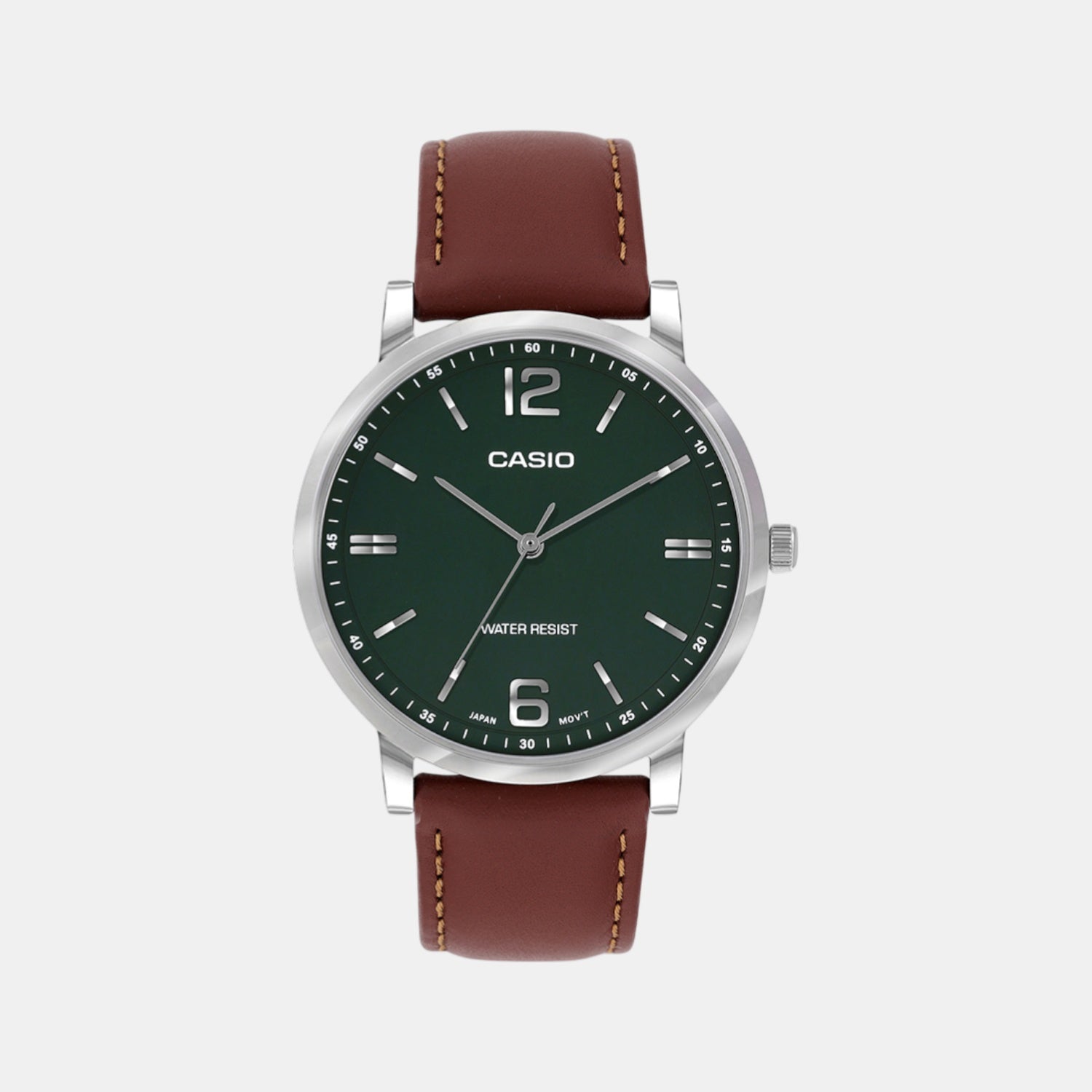 Enticer Men Quartz Green Dial Analog Stainless Steel Watch A2438