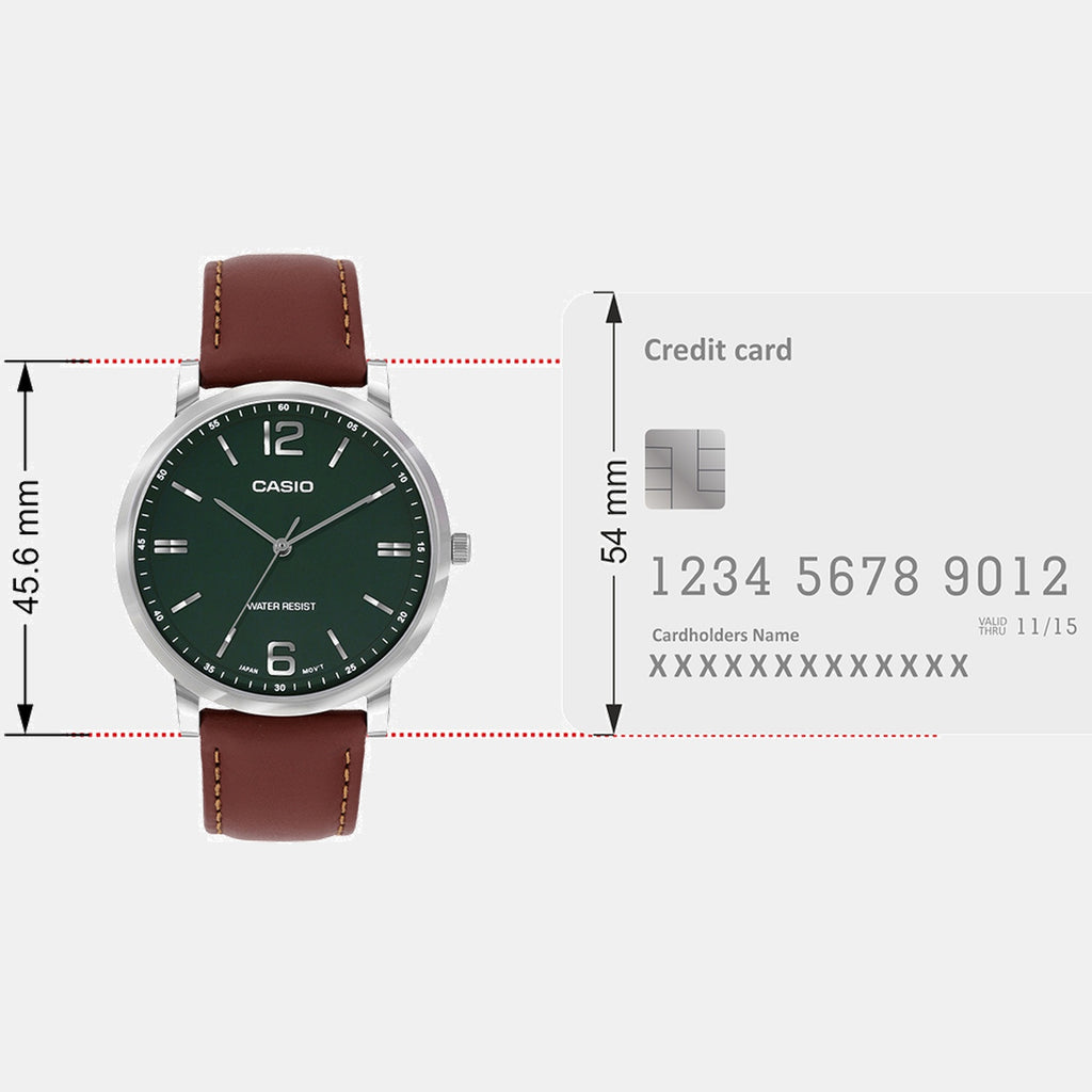 Enticer Men Quartz Green Dial Analog Stainless Steel Watch A2438