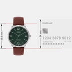 Enticer Men Quartz Green Dial Analog Stainless Steel Watch A2438