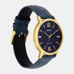 Enticer Men Quartz Blue Dial Analog Leather Watch A2439