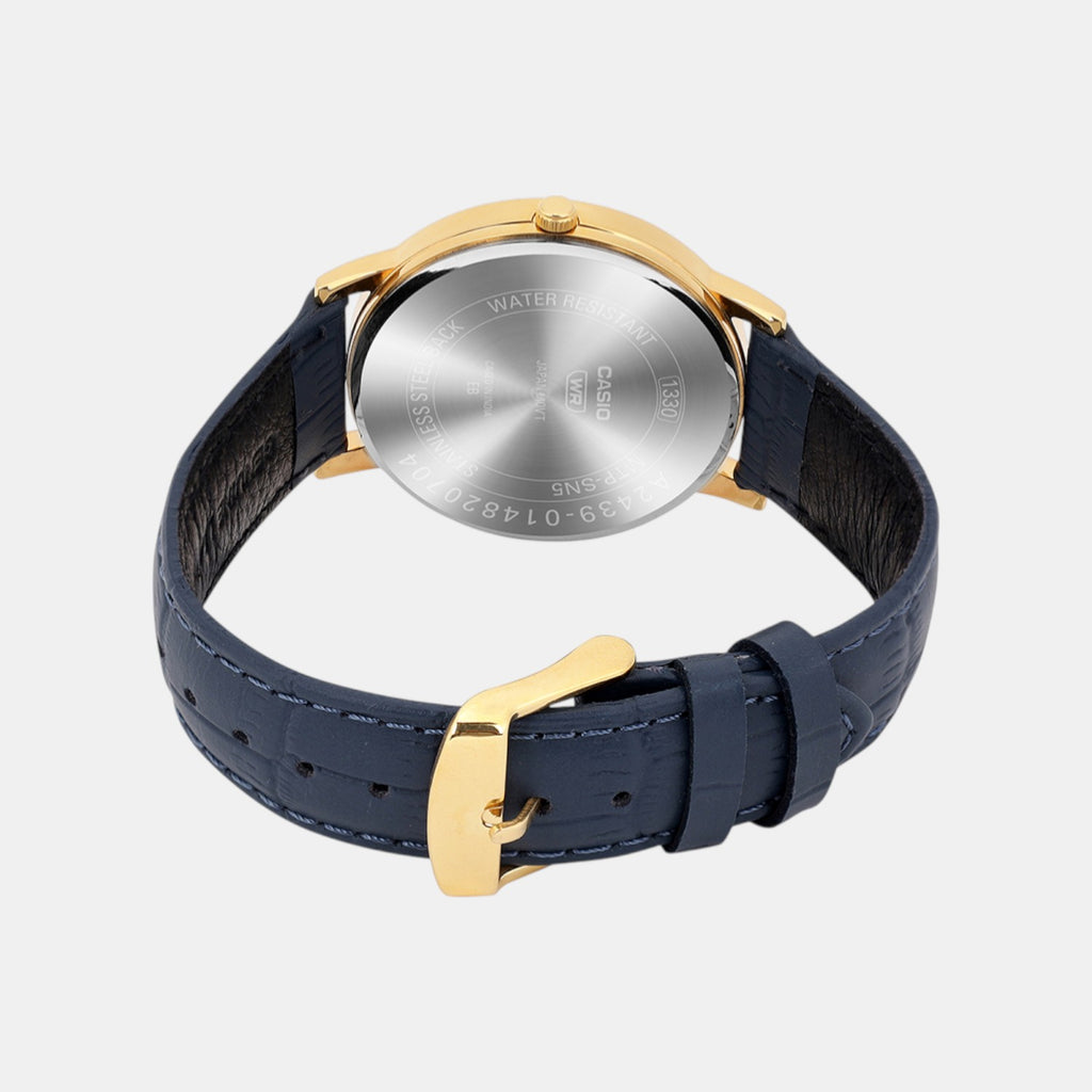 Enticer Men Quartz Blue Dial Analog Leather Watch A2439