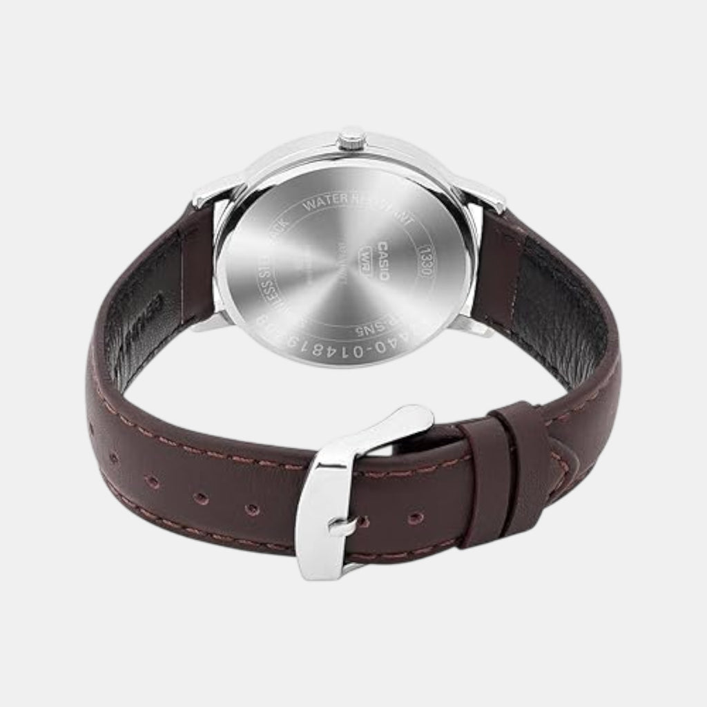 Enticer Men Quartz White Dial Analog Leather Watch A2440