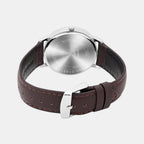 Enticer Men Quartz White Dial Analog Leather Watch A2440