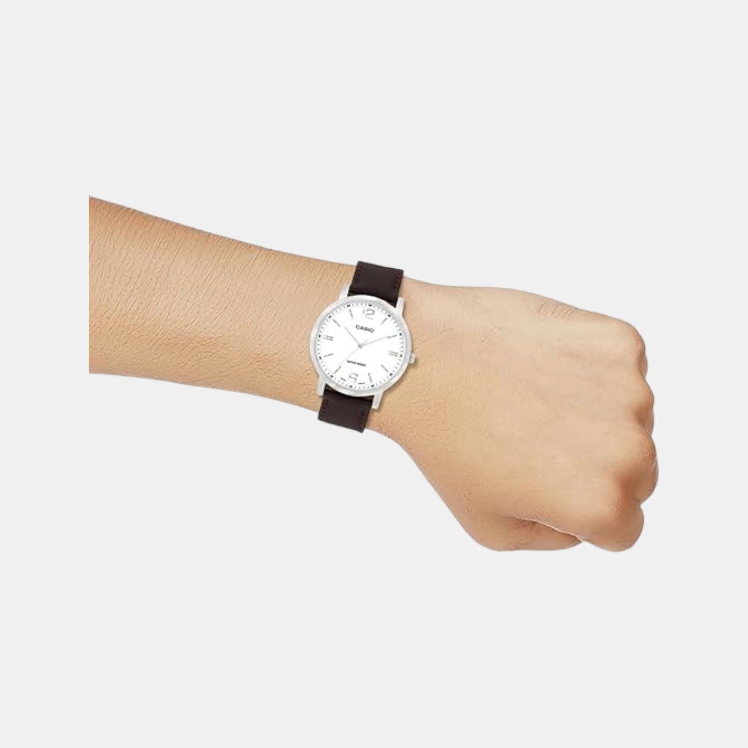 Enticer Men Quartz White Dial Analog Leather Watch A2440