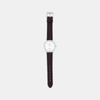 Enticer Men Quartz White Dial Analog Leather Watch A2440