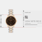 Women Quartz Brown Dial Analog Stainless Steel Watch A2443