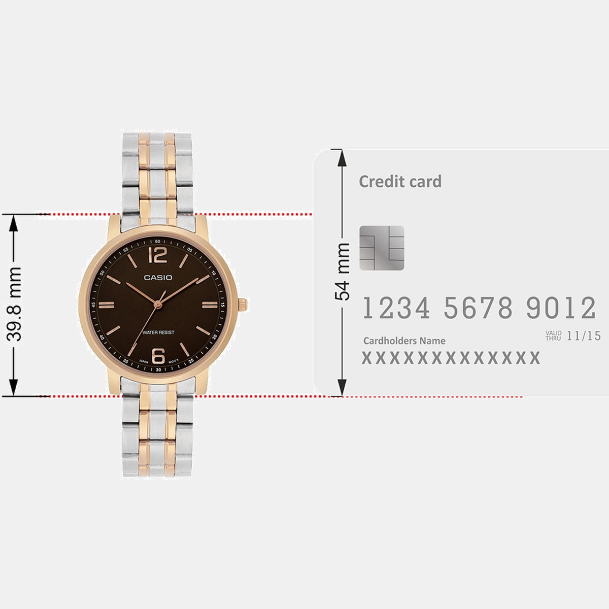 Women Quartz Brown Dial Analog Stainless Steel Watch A2443