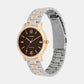 Women Quartz Brown Dial Analog Stainless Steel Watch A2443