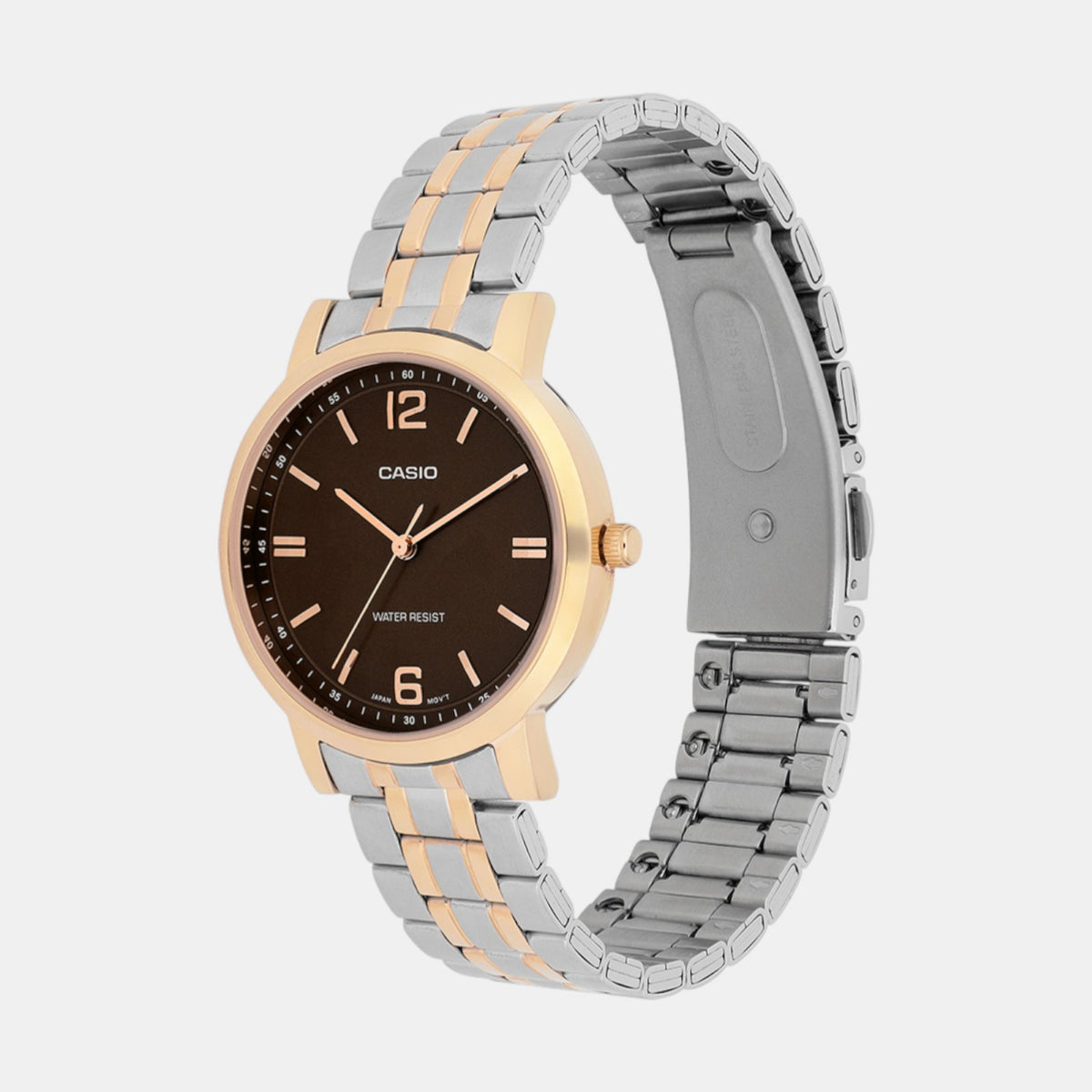 Women Quartz Brown Dial Analog Stainless Steel Watch A2443