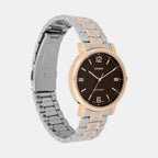 Women Quartz Brown Dial Analog Stainless Steel Watch A2443