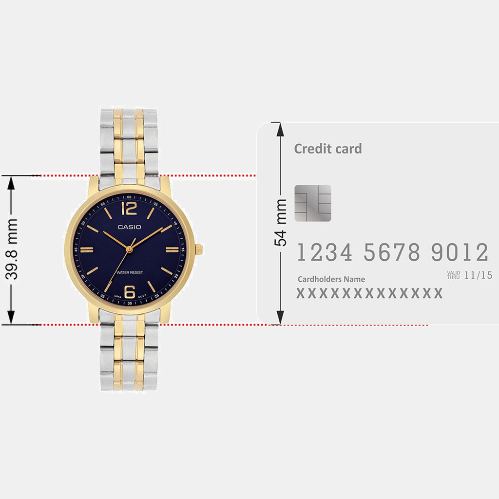 Enticer Women Quartz Blue Dial Analog Stainless Steel Watch A2444