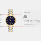 Enticer Women Quartz Blue Dial Analog Stainless Steel Watch A2444