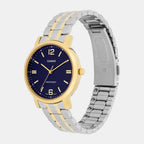 Enticer Women Quartz Blue Dial Analog Stainless Steel Watch A2444