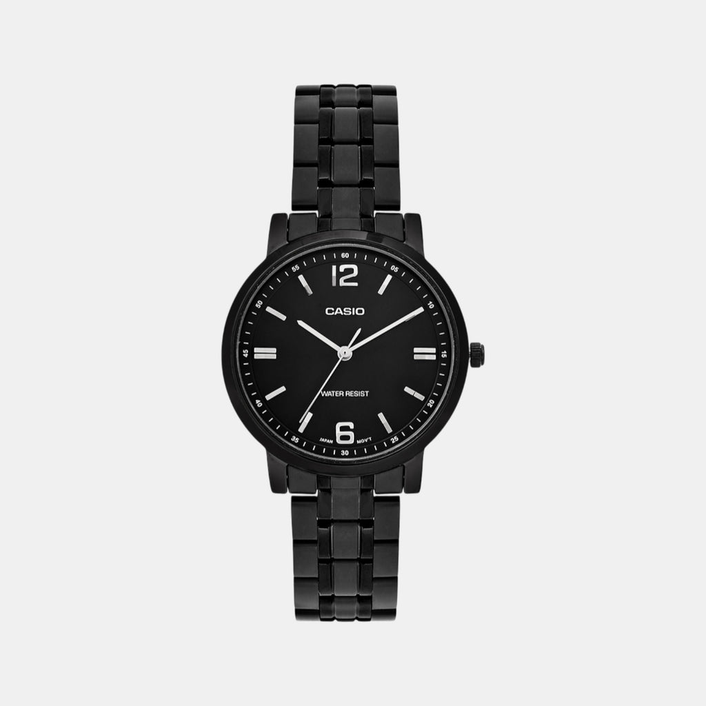 Enticer Women Quartz Black Dial Analog Stainless Steel Watch A2445