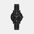 Enticer Women Quartz Black Dial Analog Stainless Steel Watch A2445