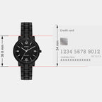 Enticer Women Quartz Black Dial Analog Stainless Steel Watch A2445