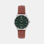 Enticer Women Quartz Green Dial Analog Leather Watch A2447