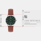 Enticer Women Quartz Green Dial Analog Leather Watch A2447