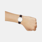 Enticer Women Quartz White Dial Analog Leather Watch A2448