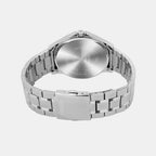 Men Quartz Ice Blue Dial Multi-Function Stainless Steel Watch A2451