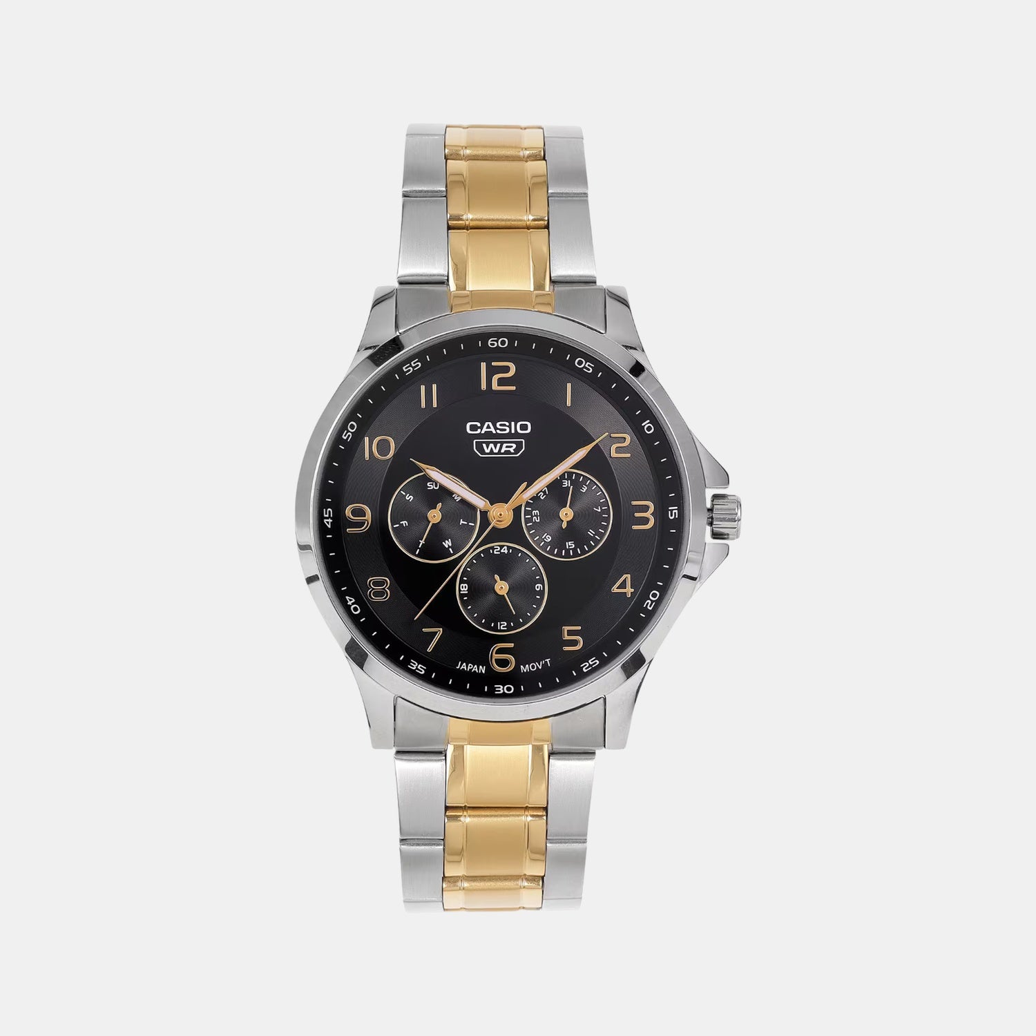 Enticer Men Quartz Black Dial Analog Stainless Steel Watch A2452