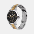 Enticer Men Quartz Black Dial Analog Stainless Steel Watch A2452
