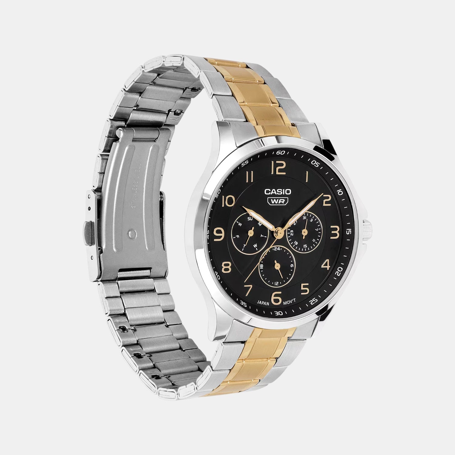 Enticer Men Quartz Black Dial Analog Stainless Steel Watch A2452