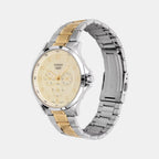 Enticer Men Quartz Champagne Dial Analog Stainless Steel Watch A2453
