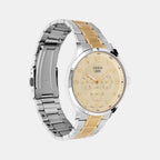 Enticer Men Quartz Champagne Dial Analog Stainless Steel Watch A2453