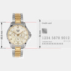 Enticer Men Quartz Champagne Dial Analog Stainless Steel Watch A2453