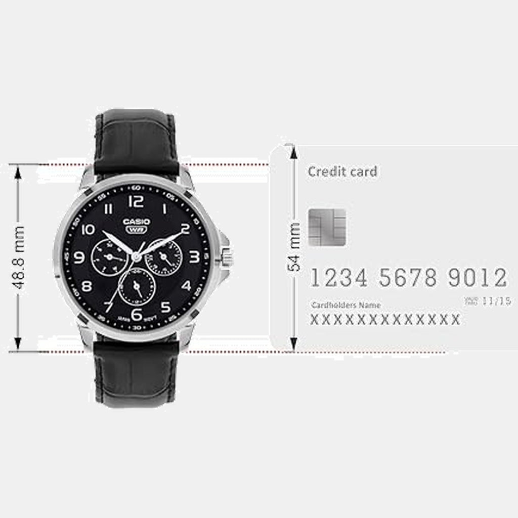 Enticer Men Quartz Black Dial Analog Stainless Steel Watch A2454