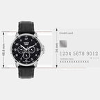 Enticer Men Quartz Black Dial Analog Stainless Steel Watch A2454