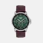 Enticer Men Quartz Green Dial Analog Stainless Steel Watch A2456