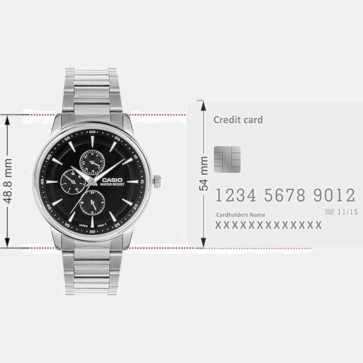 Enticer Men Quartz Black Dial Analog Stainless Steel Watch A2458